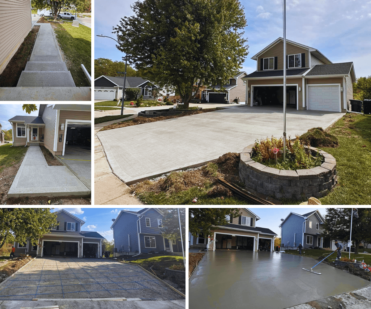 Top Tier Construction - Driveway Ad 1 Example Facebook Ad we ran for a concrete contractor in Des Moines, IA