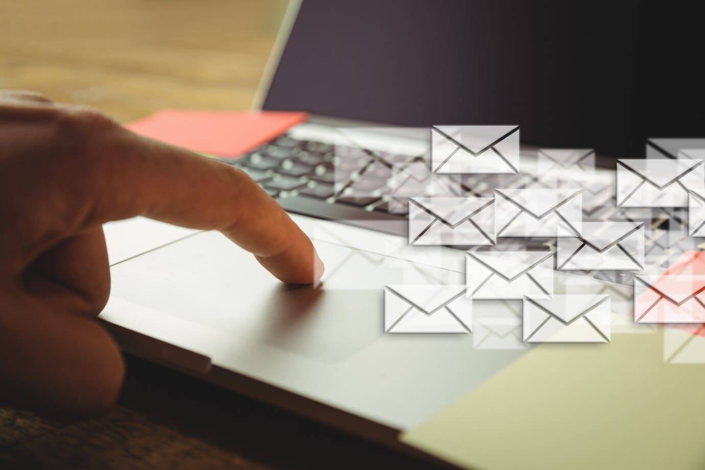 hand-tounching-laptop-many-envelopes_1134-189 Leveraging Email Marketing